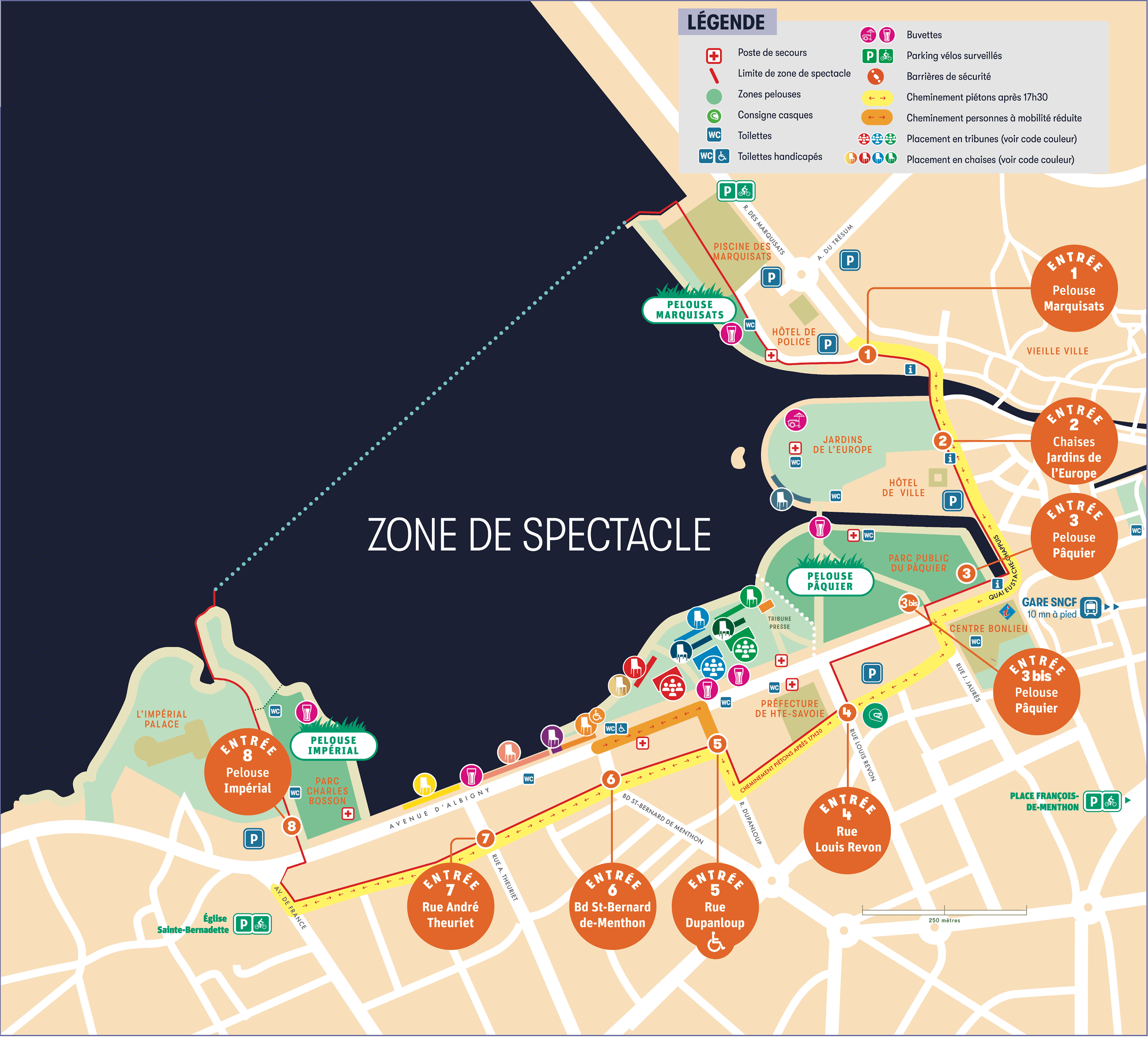 Plan de la billetterie